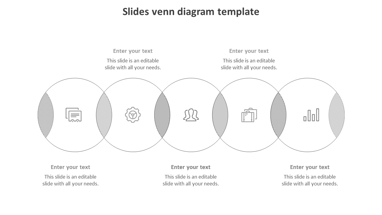 Google Slides Venn Diagram Template-Grey